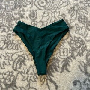 NWOT Dark Green High Cut Bikini Bottom